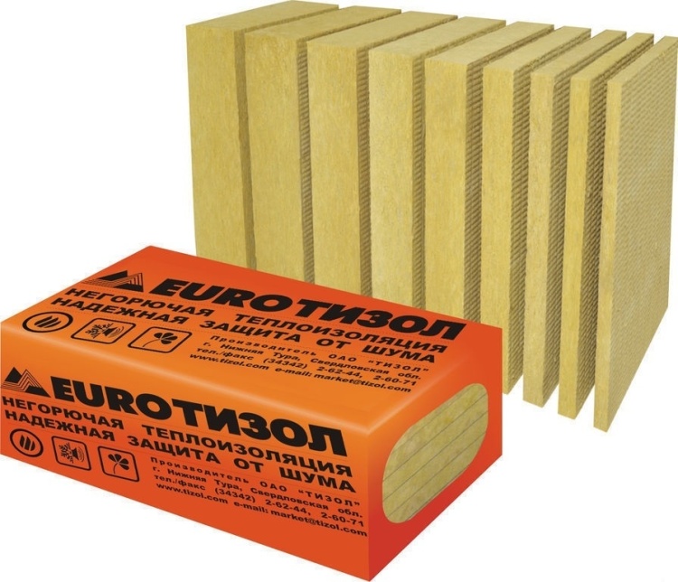 Утеплитель Тизол Евро-Руф 180 В 1000х600х30 мм, 6 шт. уп