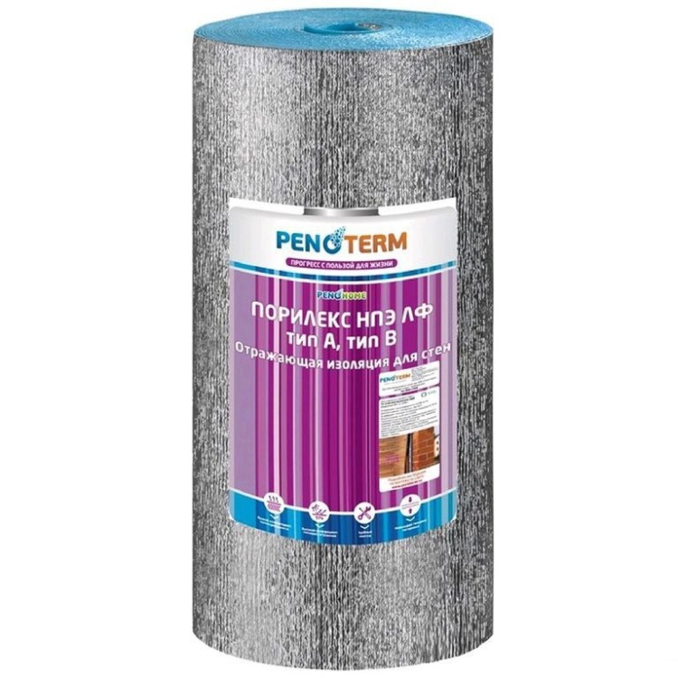Отражающая изоляция Порилекс НПЭ ЛП Тип А 1200х5х3 мм. натура Мегафол