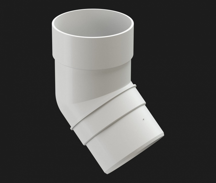 Колено трубы 45 градусов DOCKE Premium, пломбир